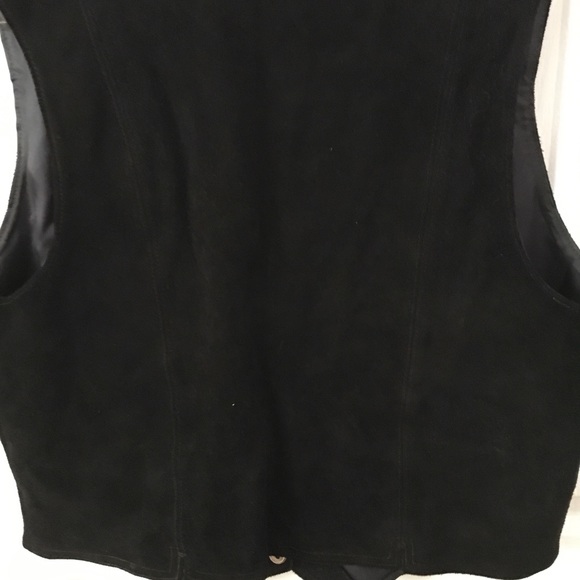 Suede Leather vest size L Black - Picture 3 of 3